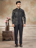 Stylish Black Embroidered Imported Party Wear Jothpuri Set For Men