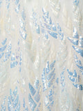 Exquisite White Sequins Net Sangeet Wear Lehenga Choli With Dupatta