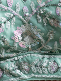 Beautiful Blue Sequins Net Engagement Wear Lehenga Choli With Dupatta