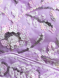 Surprising Lavender Sequins Net Reception Wear Lehenga Choli