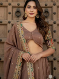 Lovable Beige Multi Thread Work Silk Event Wear Lehenga Choli With Dupatta