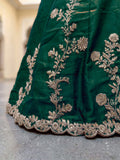 Attractive Green Embroidery Silk Festival Wear Lehenga Choli With Dupatta