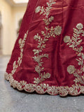 Lovely Maroon Sequins Silk Wedding Wear Lehenga Choli With Dupatta