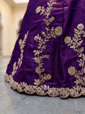 Beautiful Purple Sequins Silk Wedding Wear Lehenga Choli With Dupatta