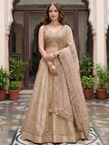 Regal Golden Zari Silk Wedding Wear Lehenga Choli with dupatta
