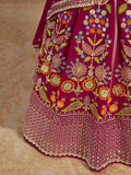 Adorable Pink Dori Work Georgette Lehenga Choli With Dupatta