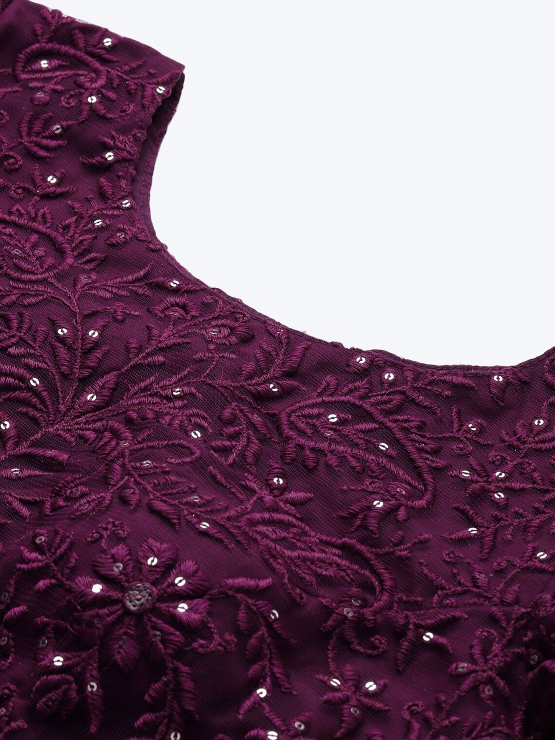 Alluring Purple Embroidered Net Reception Wear Lehenga Choli With Dupatta