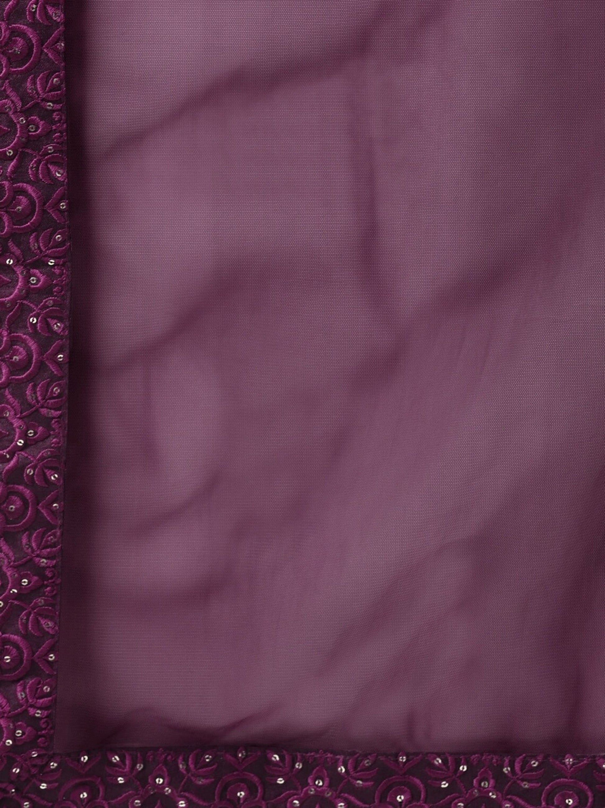 Alluring Purple Embroidered Net Reception Wear Lehenga Choli With Dupatta