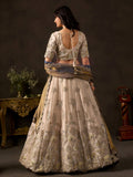 Exquisite Cream Embroidered Silk Bridesmaid Wear Lehenga Choli