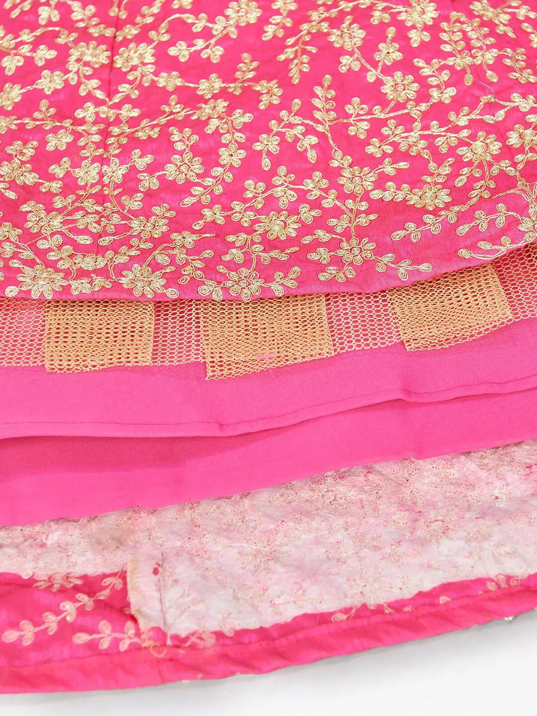 Fantastic Pink Dori Embroidery Silk Wedding Wear Lehenga Choli With Dupatta