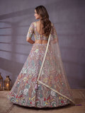 Adorning Lavender Sequins Work Net Wedding Wear Lehenga Choli