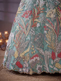 Elegant Sky Blue Sequins Work Net Reception Wear Lehenga Choli