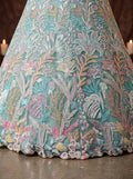 Elegant Sky Blue Sequins Work Net Reception Wear Lehenga Choli