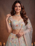 Charming Off-White Sequin Net Wedding Wear Lehenga Choli With Dupatta