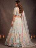 Charming Off-White Sequin Net Wedding Wear Lehenga Choli With Dupatta