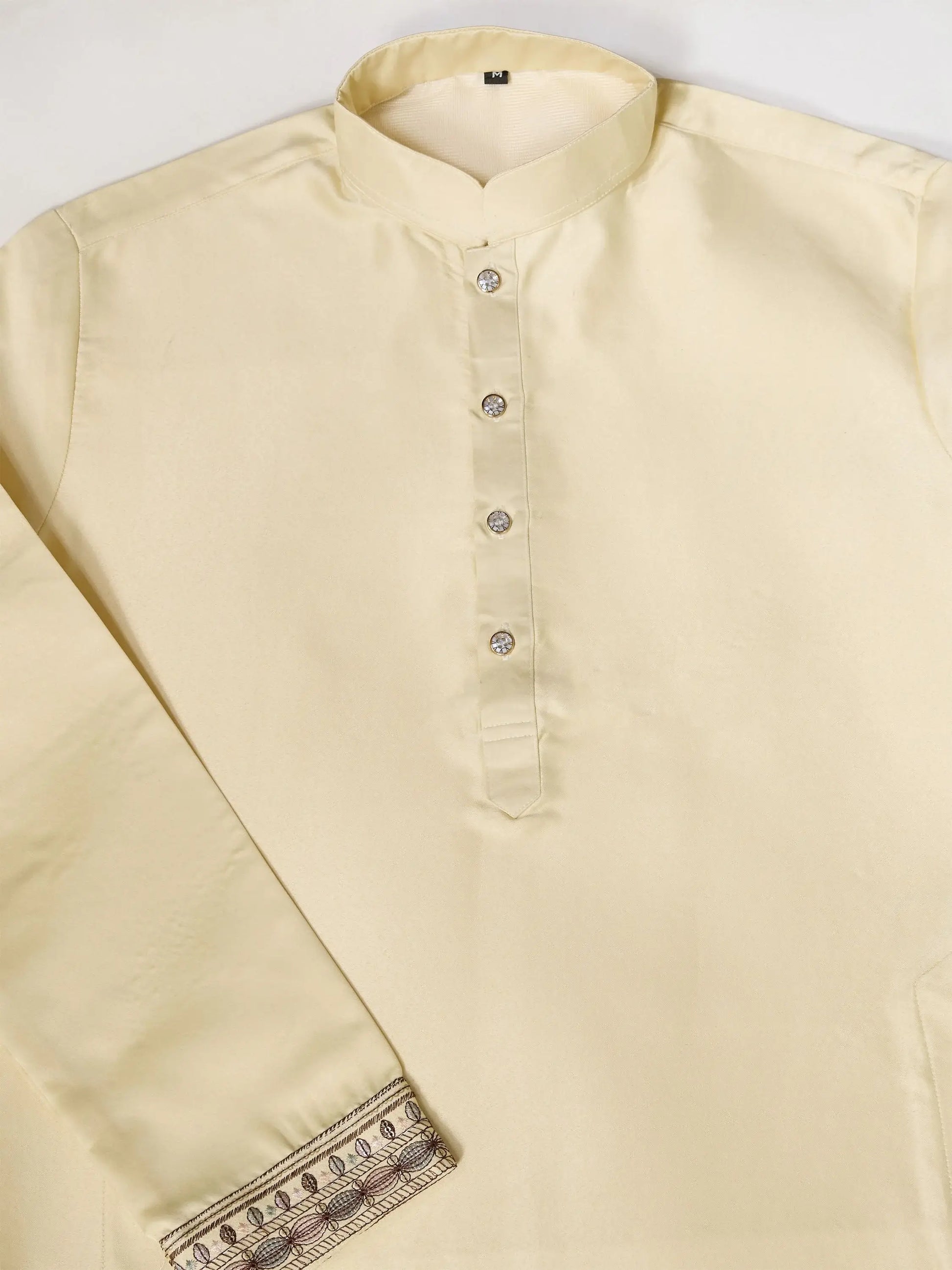 Wonderful Yellow Embroidered Silk Haldi Wear Men Kurta Set With Jacket