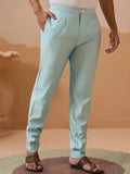 Rich Sky Blue Embroidered Silk Men Event Wear Kurta Pant With Jacket