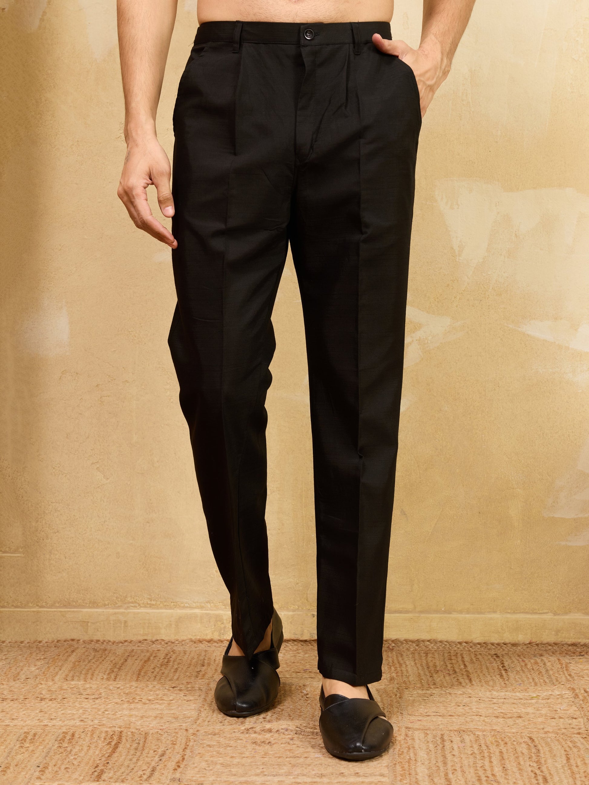 Outstanding Black Thread Embroidery Viscose Silk Marriage Wear Men's Kurta With Dupatta