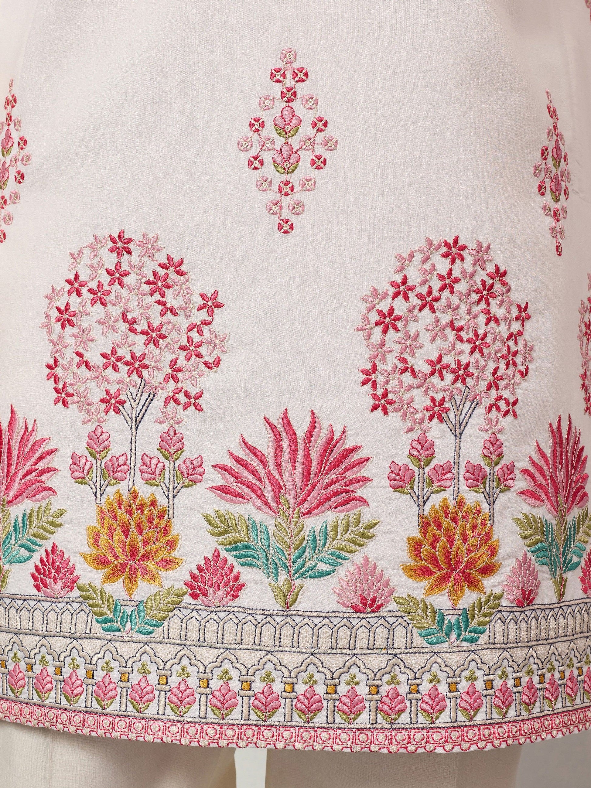 Fantastic White Sequins Work Viscose Silk Function Wear Men's Kurta