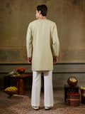 Elegant Cream Sequins Work Rayon Festive Wear Men’s Kurta