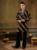 Classic Black Embroidered Rayon Festive Wear Men’s Kurta