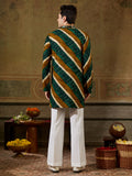 Artistic Green Embroidered Rayon Festive Wear Men’s Kurta