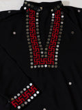 Beautiful Black Embroidered Rayon Navratri Wear Men’s Kurta