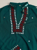 Lovable Teal Green Embroidered Rayon Navratri Wear Men’s Kurta