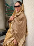 Precious Brown Zari Weaving Silk Traditional Saree With Blouse