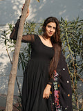 Beautiful Black Georgette Event Wear Anarkali Suit With Dupatta