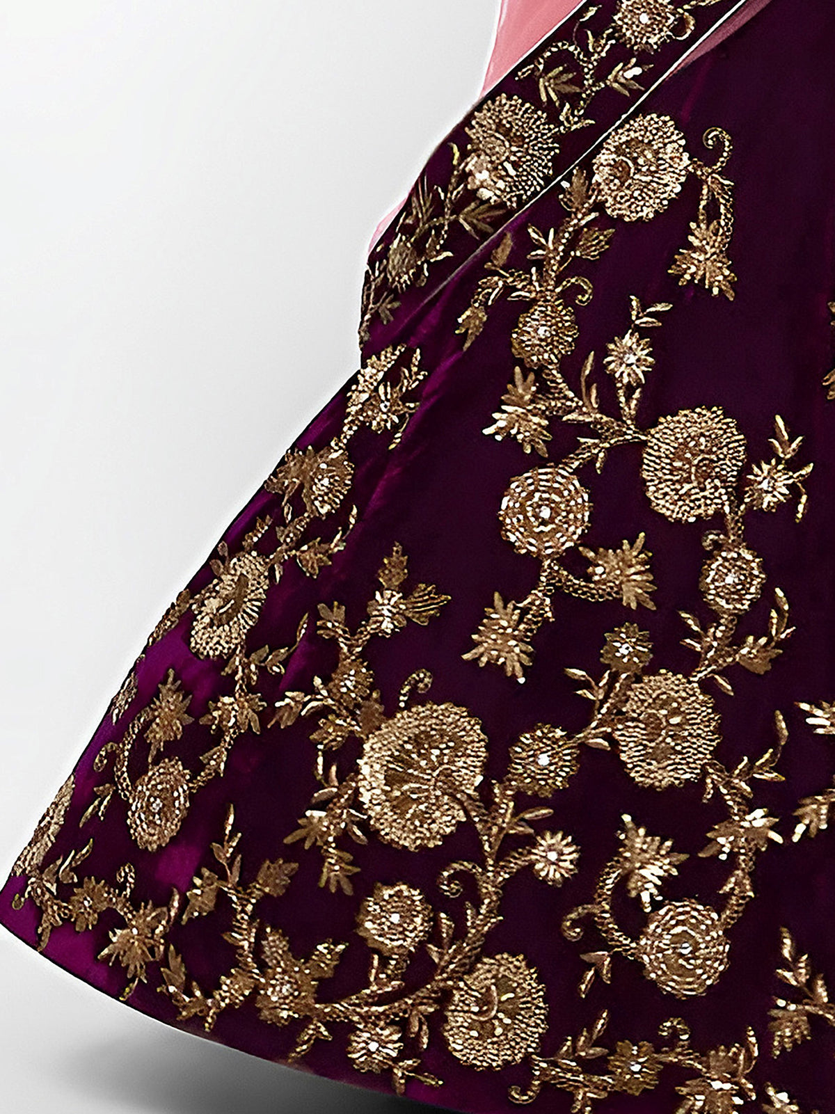 Beautiful Purple Colored Party Wear Designer Embroidered Velvet Lehenga Choli