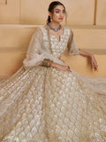 Elegant Off-White Thread Work Net Wedding Wear Lehenga Choli