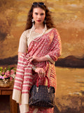 Precious Pink Digital Printed Silk Daily Wear Saree With Blouse