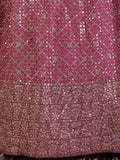 Attractive Pink Sequins Georgette Engagement Wear Lehenga Choli