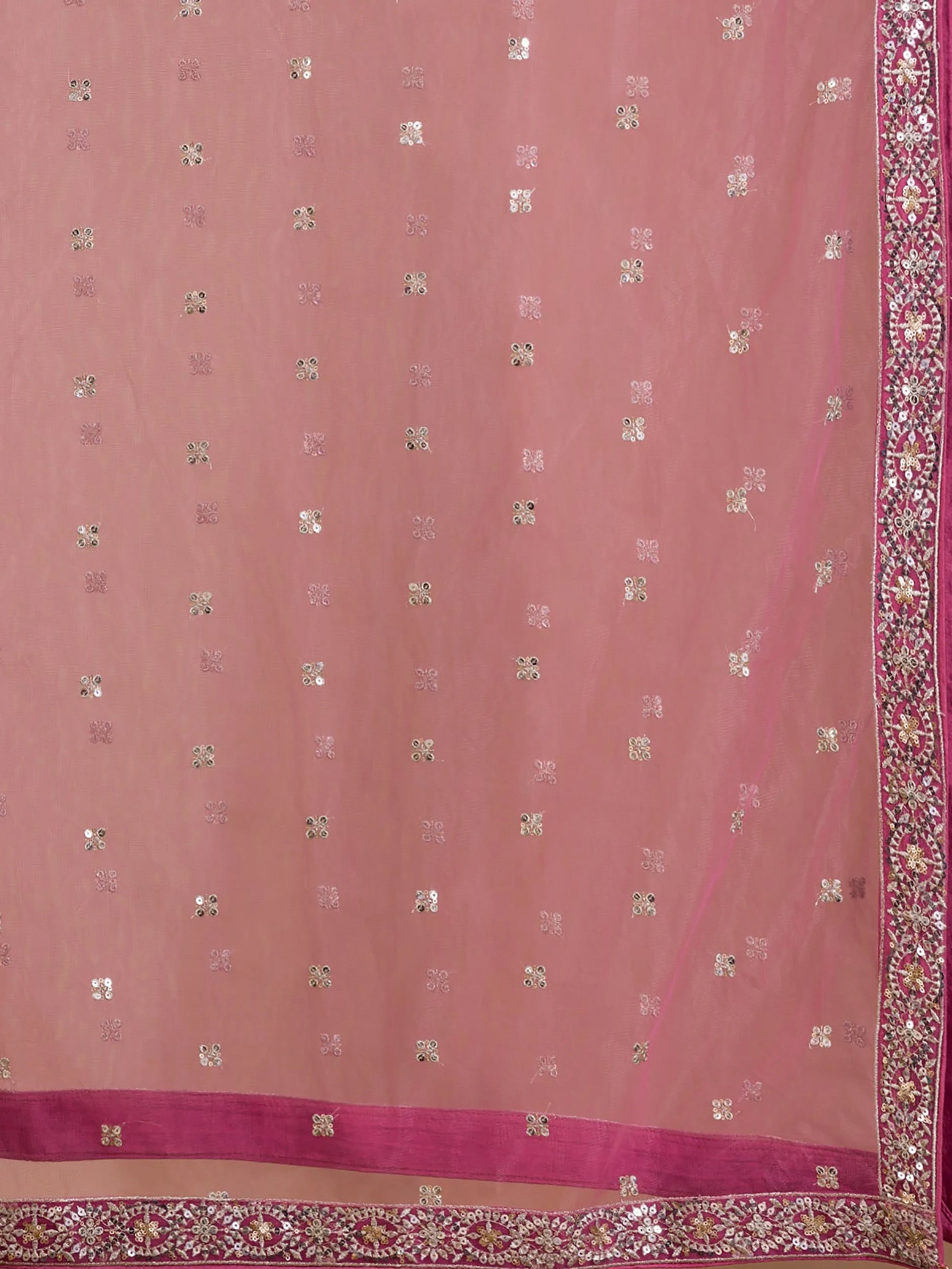 Attractive Pink Sequins Georgette Engagement Wear Lehenga Choli