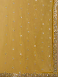 Alluring Yellow Sequins Georgette Haldi Wear Lehenga Choli
