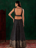 Lovely Blue Sequins Georgette Party Wear Lehenga Choli With Dupatta