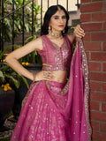 Glamorous Pink Party Wear Silk Zari Lehenga Choli With Dupatta