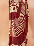 Impressive Maroon Printed Chiffon Casual Wear Saree With Blouse