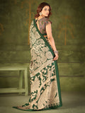 Wonderful Green Kalamkari Printed Silk Casual Wear Saree