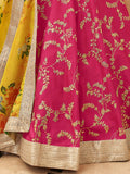 Mesmerizing Pink Sequins Art Silk Reception Wear Lehenga Choli
