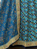 Astonishing Blue Sequins Work Art Silk Sangeet Wear Lehenga Choli