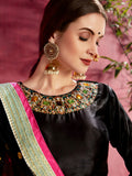 Multi-Color Floral Print Banglori Silk Wedding Wear Lehenga Choli