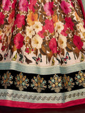 Multi-Color Floral Print Banglori Silk Reception Wear Lehenga Choli