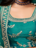 Greatest Green Thread Embroidery Art Silk Wedding Lehenga Choli