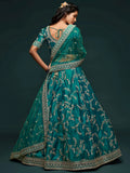 Greatest Green Thread Embroidery Art Silk Wedding Lehenga Choli