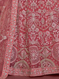 Cute Rose Pink Embroidered Soft Net Traditional Lehenga Choli