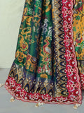 Lovely Mustard Beads Work Silk Wedding Wear Patan Patola Style Saree
