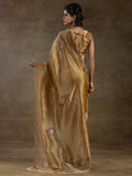 Glamorous Golden Organza Wedding Saree With Heavy jarkan Work Blouse