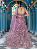 Gorgeous Lavender Sequins Net Engagement Wear Lehenga With Blouse